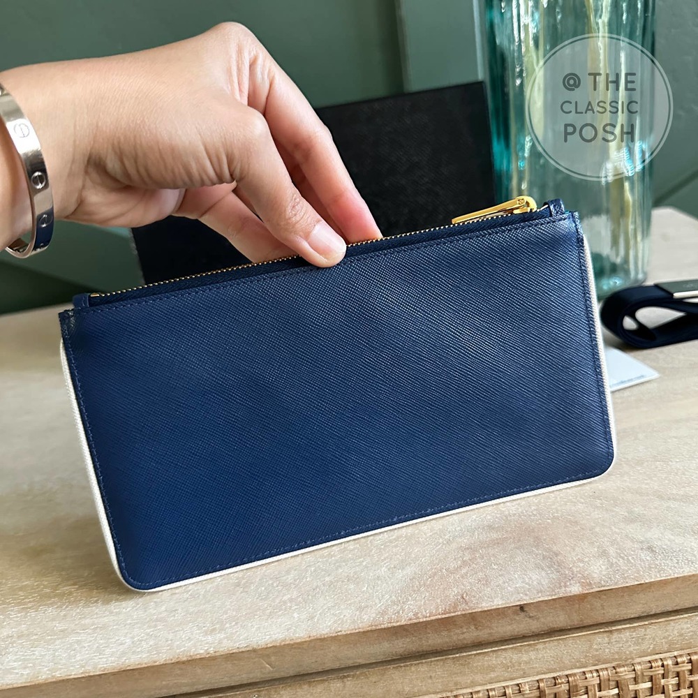 EUC PRADA POUCH CLUTCH SEA WITH HEADBAND - Picture 8 of 10